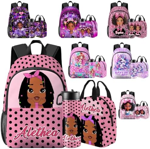Custom Kids Backpack for Girls Personalized Name Backpacks with Lunch…
