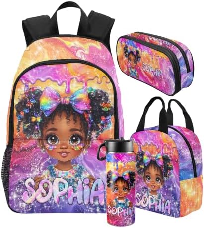 Custom Kids Backpacks and Lunch Bag for Girls Personalized Name Back…