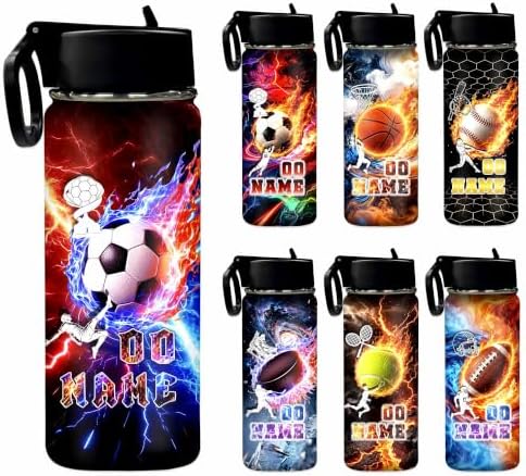 Custom Kids Water Bottles with Name Stainless Steel Sport Water Bottle…