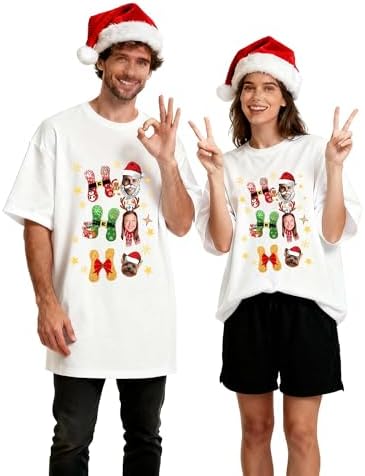 Custom Matching Christmas T Shirts for Men Women Couples Personalized…