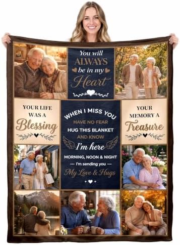 Custom Memorial Blanket with Photo Personalized Memorial Gifts Throw