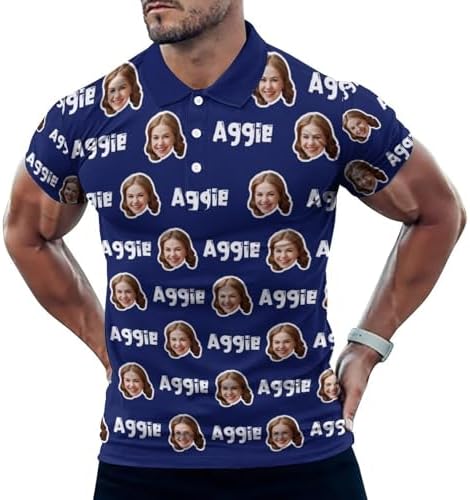 Custom Men's Golf Polo Shirt Personalized T Shirts Design Your Own (Design 24)