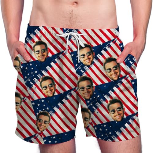 Custom Mens Swim Trunks Custom Swim Shorts Independence Day