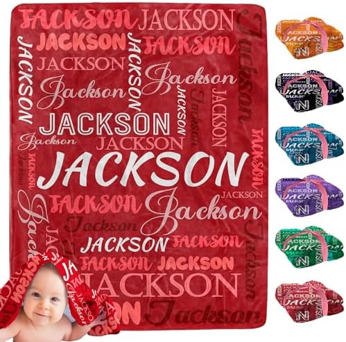 Custom Name Blanket for Boys Girls Baby