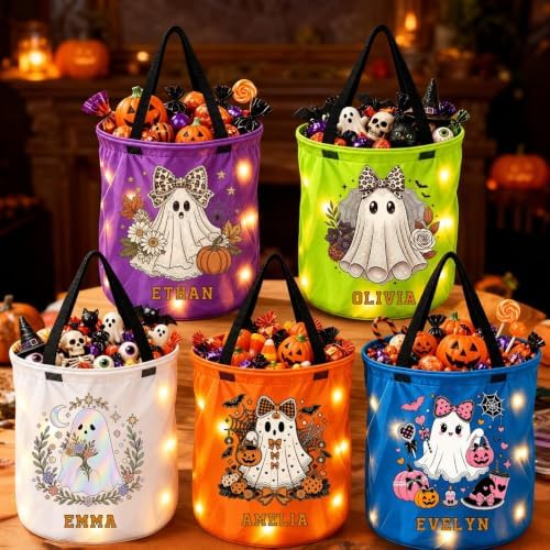 Custom Name Halloween Candy Bucket