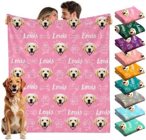 Custom Pet Blankets with Photo Personalized Throw Blanket Gifts for Pet…