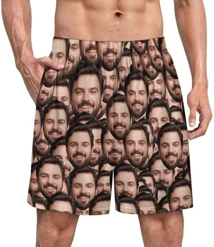 Custom Short Pajamas Pants for Men Face Pajamas Shorts Trousers…