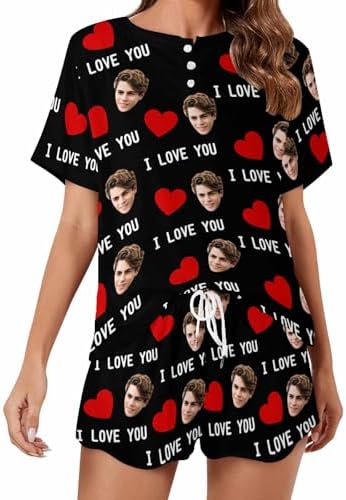 Custom Short Pajamas Set With Photo (Short Design 02)