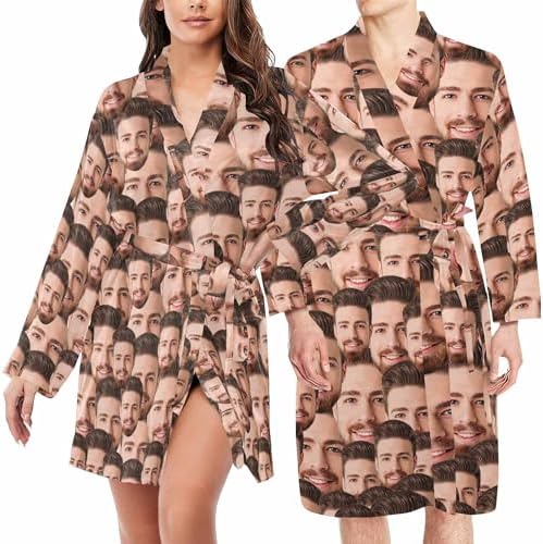 Custom Sliky Robes for Women Personalized Funny Face Women's Robes…