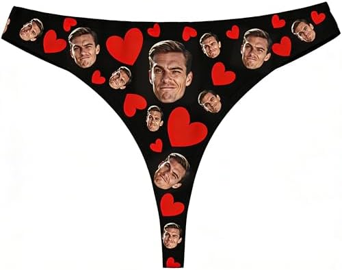 Custom Thong with Face Photo Personalized Thongs for Women Funny Heart…