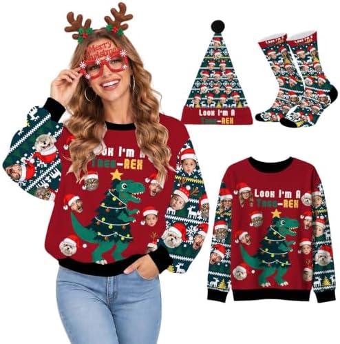 Custom Ugly Christmas Sweater with Face