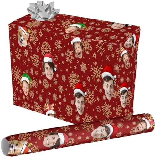 Custom Wrapping Paper, Personalized Christmas Wrapping Paper With Faces…
