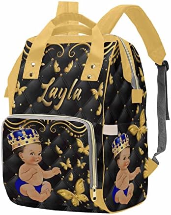 Customized Baby Diaper Bag with Name Personalized Golden Butterfly Mommy…