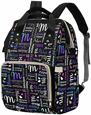 Customized Diaper Backpack with Letter Name Personalized Daycare Bag…