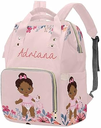 Customized Pink Diaper Bag with Name