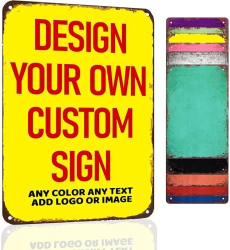Design Your Own Custom Vintage Signs Personalized Metal Tin Signs Modern…