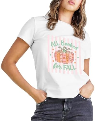 Fall Book Pumpkin T-Shirt, Thankful Pumpkin Graphic Tees for Halloween 2