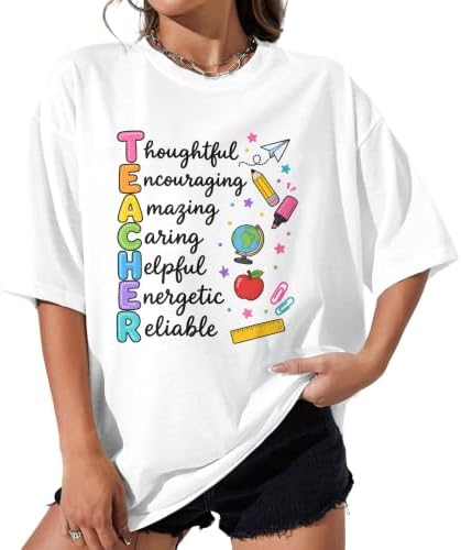 Funny Teacher T-Shirt, Back to School Teacher Graphic Shirts for Men…