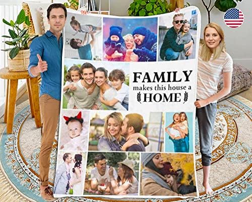Gift for Dad, Dad Birthday Gift Personalized Anniversary Photo Blanket…