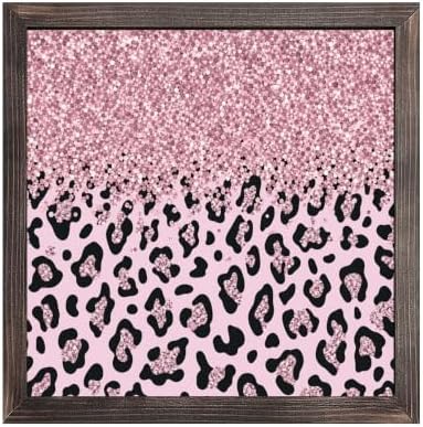 Glitter Leopard Wooden Picture Frame 8x8