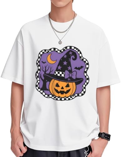 Halloween Spooky T-Shirt Funny Pumpkin Printed Cute Shirts Oversized Top 2