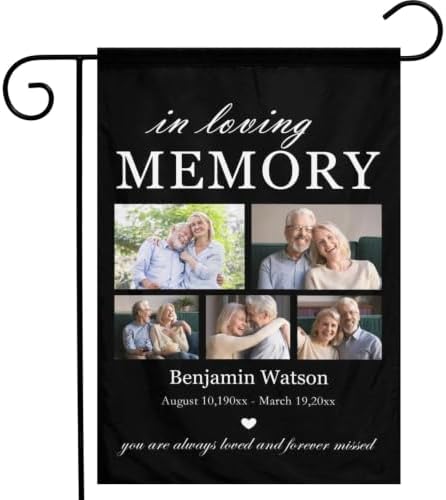 In Loving Memory of Gifts Personalized Garden Flag Happy Fathers Day…
