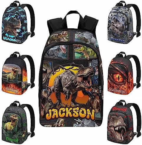 Personalized Backpacks for Boys Custom Dinosaur School Bookbag with Name…