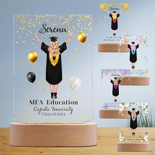Personalized Graduation Gift for Her, Custom Acrylic Plaque Class of 2024