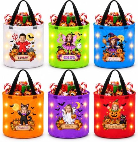 Personalized Halloween Trick or Treat Bag Custom Embroidery Hallowen…