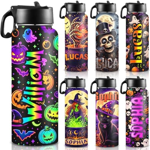 Personalized Halloween Water Bottle, 18 Oz Stainless Steel