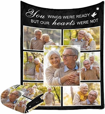 Personalized Memory Blankets Custom Memorial Blanket with Photos
