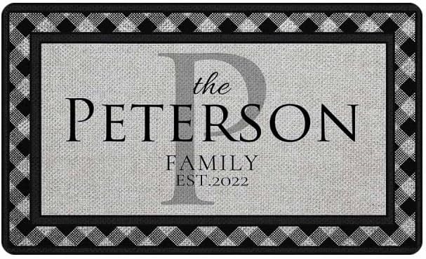 Personalized Monogram Door Mats Outdoor Cute Door Mat with Family Name…