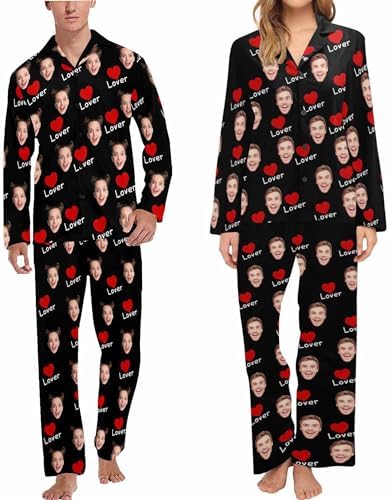 Personalized Pajamas with 1-8 Faces for Women Men