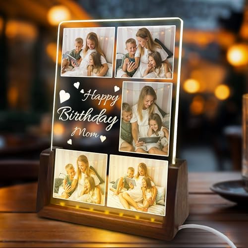 Personalized Photo Acrylic Plaque with Birthday Text