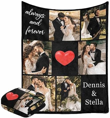 Personalized Photos Blanket Custom Blanket with Picture Heart Customized…