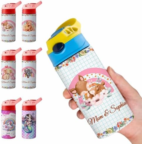 Personalized Water Bottles with Pictures Text Name Custom Insulated…